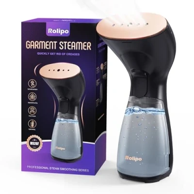 Image of Rolipo Clothes Steamer Handheld Garment Clothing for Efficient Wrinkle Removal, Compact and Portable Home, Travel, Office Use
