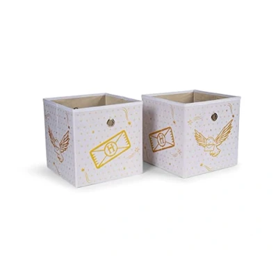 Image of Harry Potter Hedwig 11 Inch Storage Bin Cube Organizers Set of 2, White, RBF 16685 C