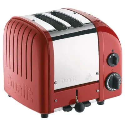 Image of Dualit Classic Vario AWS Red 2 Slot Toaster With FREE Gift