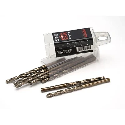 Image of Ferrcan HSS Metal Drill Bits DIN338 M35 Cobalt 3 7mm (Pack of 10) (5mm)