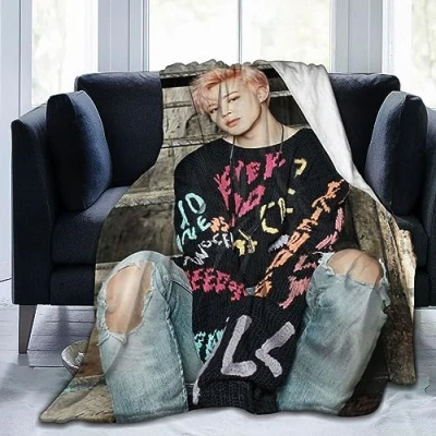 Image of Suehome Blanket Park Jimin Soft and Comfortable Wool Fleece Throw Blankets for Sofa Office car Camping Yoga Travel Home Decoration Cozy Plush Beach Gift