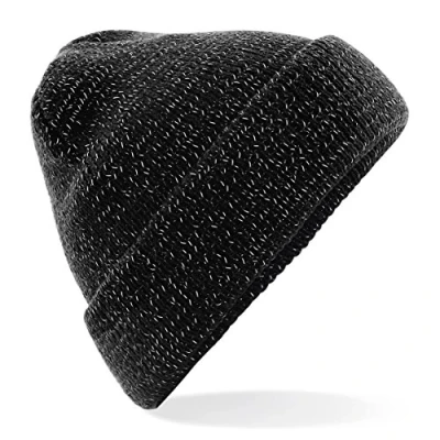Image of Beechfield Unisex Reflective Beanie Black