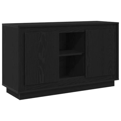 Image of vidaXL sideboard buffet/console Engineered wood/black oak contemporary style, sliding doors, 120x45x80cm