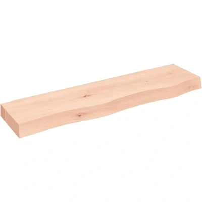Image of vidaXL Wall Shelf 80x20x6 cm Untreated Solid Wood Oak
