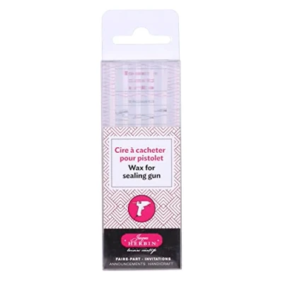 Image of Jacques Herbin 35802T Pack of 6 wax sticks for pistol, ideal craft projects and scrapbooking, soft, 1 pack, extra white