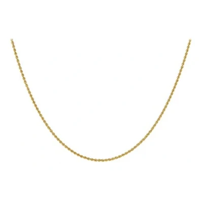 Image of Carissima Gold Women&#039;s 9ct Yellow Hollow 40 Rope Chain Necklace of Length 61cm/24&quot;