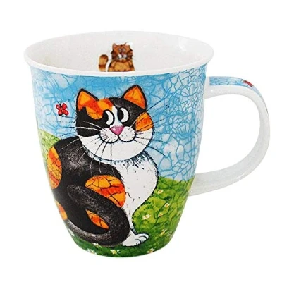Image of Dunoon Mugs Nevis Happy Cats (Tortoise)