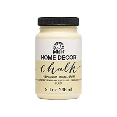Image of Plaid:Craft Folkart Home Decor Chalk Paint 8 Oz Bavarian, Acrylic, Beige, Fl (Pack of 1)