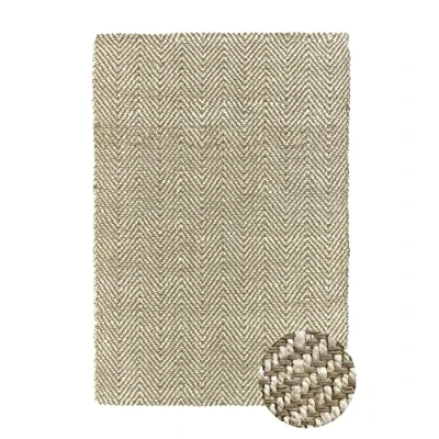 Image of HAMID Jute Rug, Alcazar 100% Natural Fibre, Soft Rug and High Strength, Hand Woven, Living Room, Dining Bedroom, Hallway (White, 290 x 200 cm)