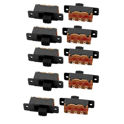 Image of sourcingmap 10Pcs 2 Position 3P SPDT Micro Miniature Laboratory Slide Switch Latching Toggle