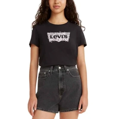 Image of Levi&#039;s THE Perfect TEE Basic Tshirt, Women&#039;s, Size: XS, Caviar