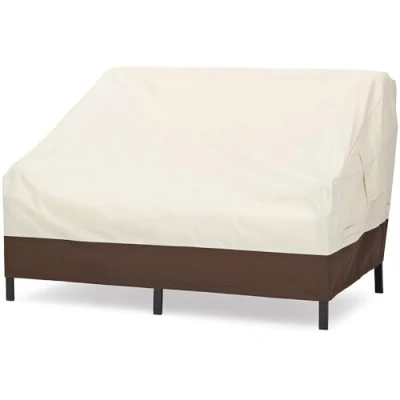 Image of Amazon Basics 2 Seater Deep Lounge Sofa Cover, Beige/Tan
