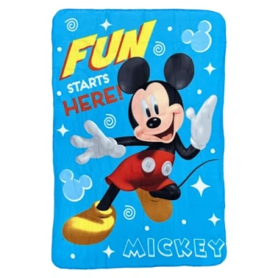 Image of CARTOON Disney Mickey Mouse Children&#039;s Blanket 100% Polyester 100 x 140 cm