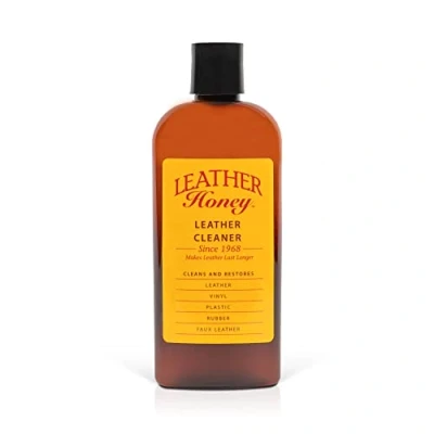 Image of Leather Honey Cleaner The Best for Vinyl and Apparel, Furniture, Auto Interior, Shoes Accessories. Does Not Require Dilution. Ready to Use, 8 Ounce Bottle!