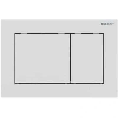Image of Omega30 Dual Flush Plate Matt White/White Geberit