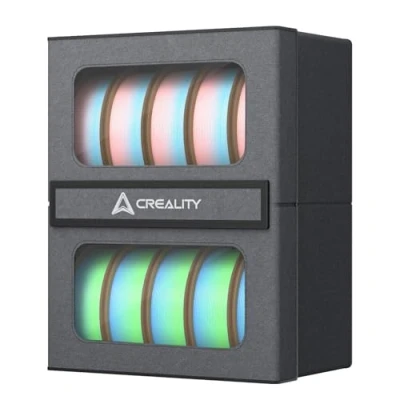 Image of Creality 3D Printer Filament Storage Container, Moisture and Dust Proof Organiser, 2 Tier Metal Holder for Spools Other Reels