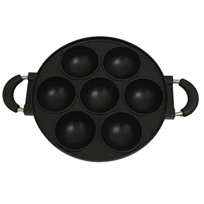 Image of mammals 7 Hole Cooking Cake Pan Cast Iron Omelette Non Stick Pot Breakfast Egg Cooker Mold Kitchen