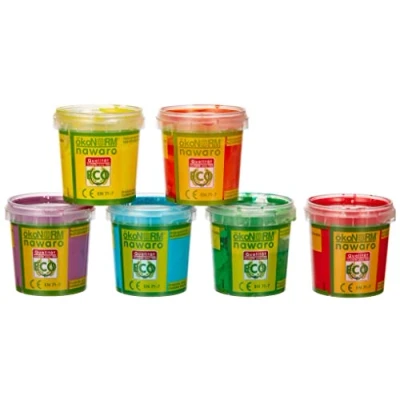 Image of ökoNORM (Oekonorm Nawaro Finger Paints, 6 Colour Set Unicorn (Red, Orange, Yellow, Green, Cyan, Violet), Varied, One Size 79605