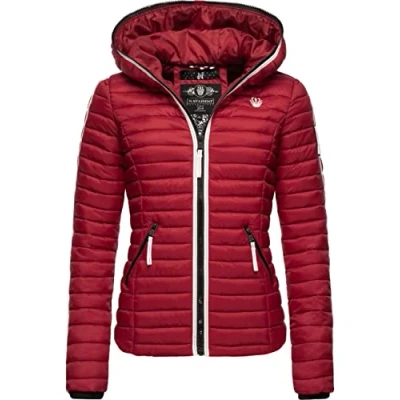 Image of Navahoo Kimuk Prc Women&#039;s Transition Jacket Lightweight Quilted with Hood XS 3XL, Blood Red, S