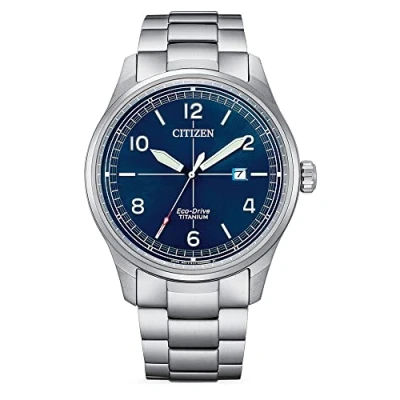 Image of Citizen Men Analogue Eco Drive Watch with Titanium Strap BM7570 80L