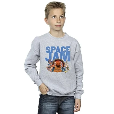 Image of Absolute Cult Space Jam A New Legacy Boys Tune Squad Sweatshirt Sport Grey 3 4 Years