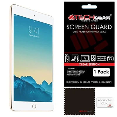 Image of TECHGEAR Screen Protector for New iPad Mini (2019) &amp; 4 Clear Guard Cover with Cloth Applicator Card Compatible Apple 5th 4th Generation