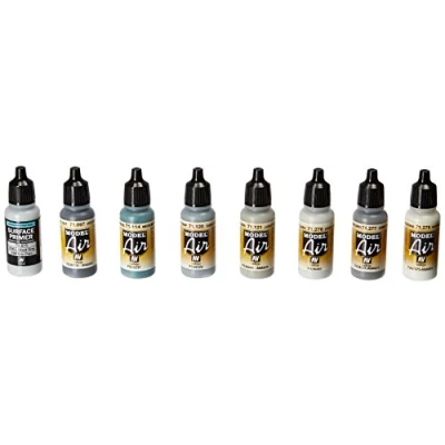 Image of Acrylicos Vallejo &quot;Us Navy &amp; USMC Colors from 70&#039;S to Present&quot; Model Air Set, Blue, 17 ml (Pack of 8)