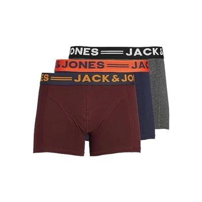 Image of Jack &amp; Jones Men Boxer Shorts 3 Pack Trunks Cotton Mix Underwear