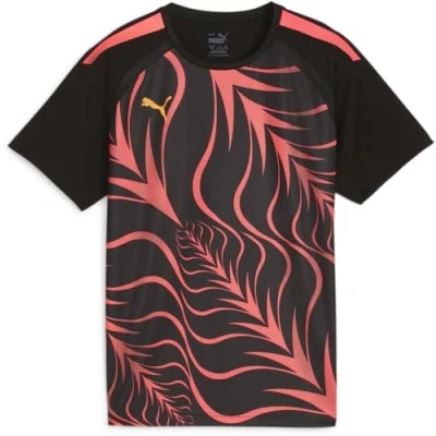 Image of Puma Unisex Individualliga Graphic Jersey Jr Tee, Black Sunset Glow, 164 EU