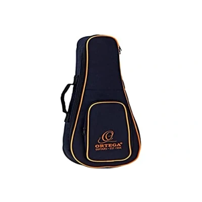 Image of ORTEGA Gigbag for Sopranino Ukuleles Black/Orange with Front Compartment (OUBSTD SI)