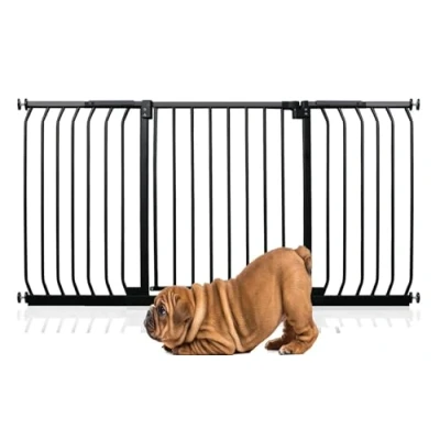 Image of Bettacare Elite Pressure Dog Gate, 143cm 152cm, Matt Black, Fit Pet Gate for and Puppy, Barrier, Easy Installation