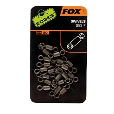Image of Fox Swivel Swivels, Size 7, Maroon / Vert, 20 Pieces