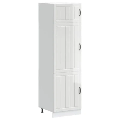 Image of vidaXL Lucca Kitchen Cabinet Gloss White in Multilayer Wood