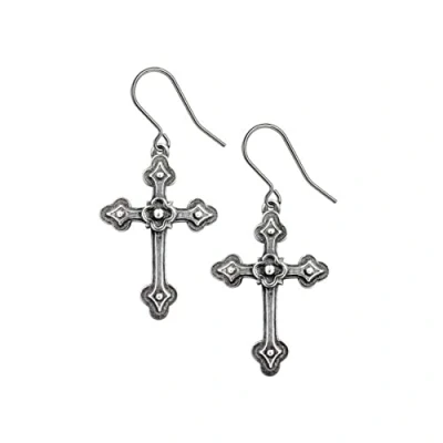 Image of Alchemy Gothic Devotion Crosses Earrings