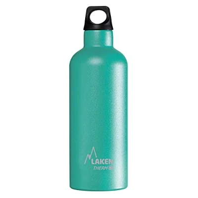 Image of Laken Thermo Futura Vacuum Insulated Stainless Steel Water Bottle Narrow Mouth, 17 Ounce, Turquoise