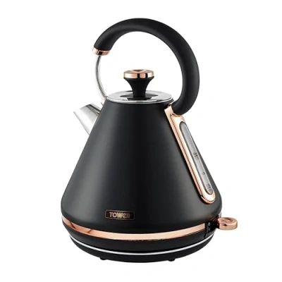 Image of Tower T10044RG electric kettle 1.7 L 3000 W Black, Rose gold