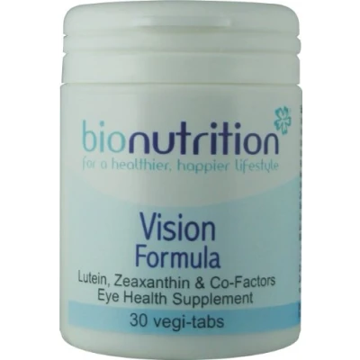 Image of Bio Nutrition Vision Formula : Eye health nutrients Lutein, Zeaxanthin, Bilberry and Lycopene 30 vegi tabs