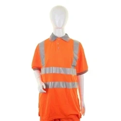 Image of Ladies Hi Vis S/S Polo Orange Large