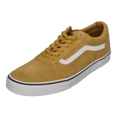 Image of Vans Men&#039;s Ward Sneaker, Suede Gold White, 8 UK