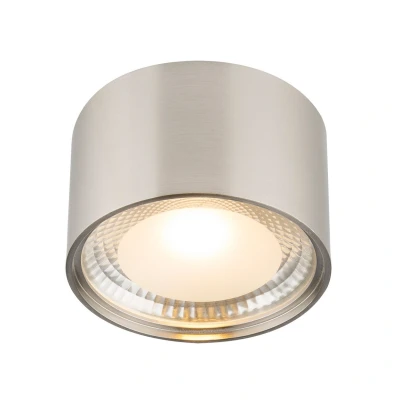 Image of Serena Surface Mounted Downlight Nickel Matt Clear Glass Shade LED 3000K