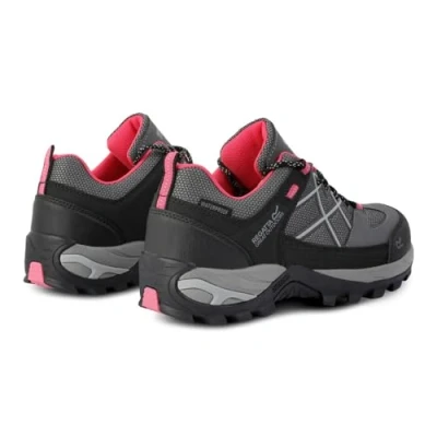 Image of Regatta Women&#039;s Waterproof Samaris Iii Low Walking Shoes Dark Steel Pink Potion, Size: UK 3