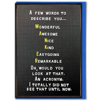 Image of Brainbox Candy Rude Insulting Birthday Card for Men &#039;A Few Words&#039; Inappropriate Perfect Brother Best Friend Mate Him Boyfriend Partner Husband