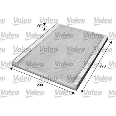 Image of 9586164J00 Pollen Filter VALEO CLIMFILTER COMFORT 715609 Particulate 270mm 202mm 20mm SUZUKI: Grand Vitara 2 SUV, 1 SUV
