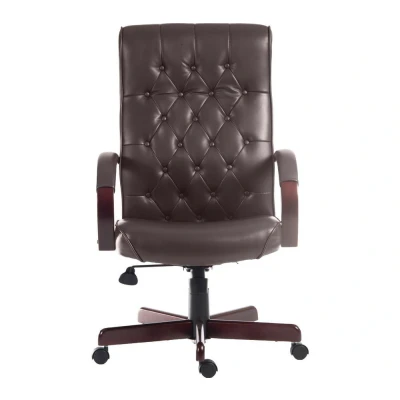 Image of Teknik Warwick Bonded leather Tilting Executive Chair Burgundy