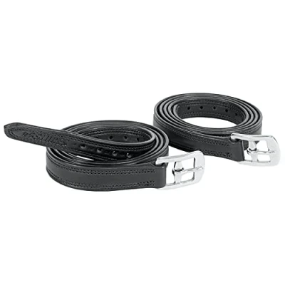 Image of Shires Easy Care Non Stretch Stirrup Leathers 36&quot; x 3/4 Black