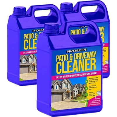 Image of Pro Kleen Patio &amp; Driveway Cleaner Removes Stains, Dirt and Grime Powerful, Easy to Use Fluid/Liquid Cleaning Solution on Patios, Driveways, Block Paving more (15 Litres)