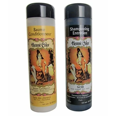 Image of Henna Hair Black Colour SHAMPOO + Balsam CONDITIONER 250ml each Henne Care Color Maintenance