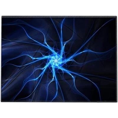 Image of Silent Monsters Mouse Mat Small 24 x 20 cm / 10 8 inches, Pad Design: Lightning, Stitched Edges, Mousemat for Office and Gaming, Mousepad Non Slip Rubber Base, Desk