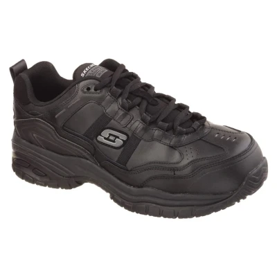 Image of Skechers Men&#039;s Soft Stride Grinnel M Industrial Shoe, Black Leather/Black Mesh, 11 UK