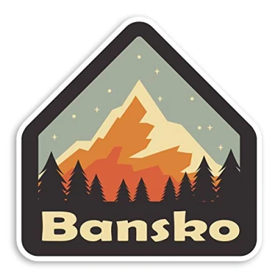 Image of 2 x 10cm Bansko Bulgaria Vinyl Stickers Ski Mountain Luggage Sticker #31594 (10cm Wide)